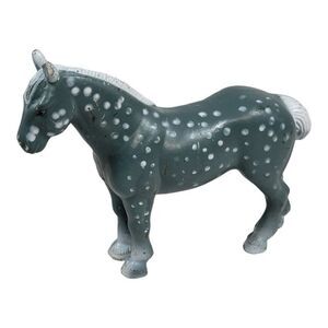 Vintage Funrise International Vinyl Horse Figure PERCHERON 1988 3” Figurine